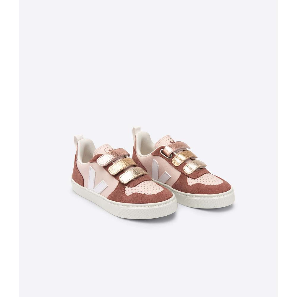 Veja V-10 CHROMEFREE Sneakers Kinderen Bruin | BE 854JPQ